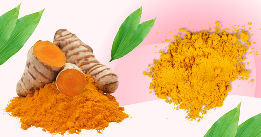 Turmeric powder and turmeric leaves